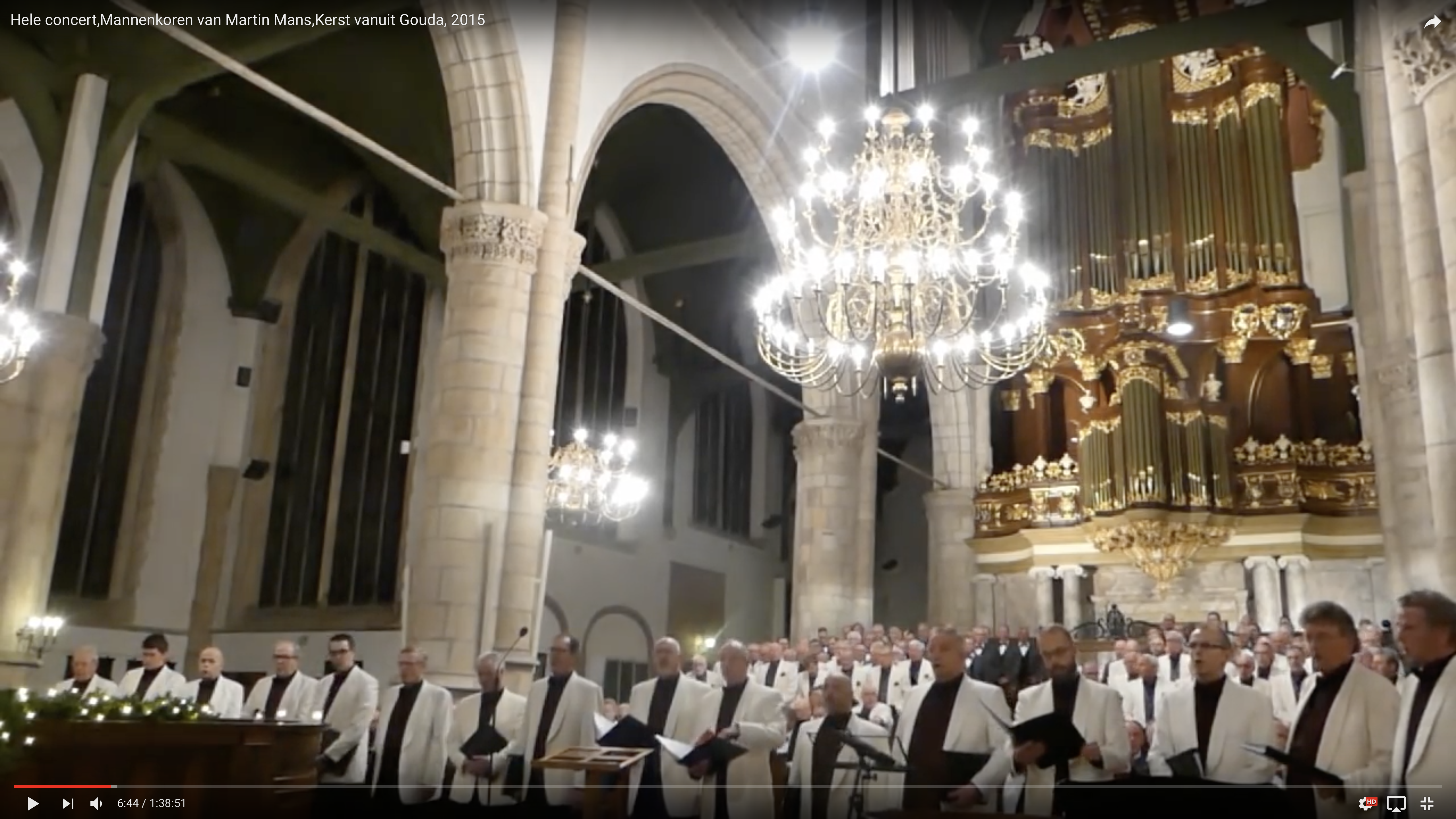 Mannenkoren van Martin Mans,Kerst vanuit Gouda, 2015